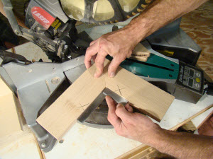 miter-saw-set-up-9 Checking 45-degree cuts on a miter saw