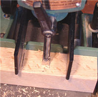 mortiser13 Cutting a mortise