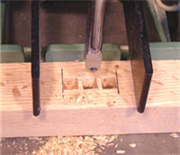 mortiser15 Cutting a mortising machine