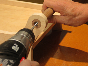 photo-16-screwing-handle-to-side-tray-300 Building a Maple and Walnut Serving Tray