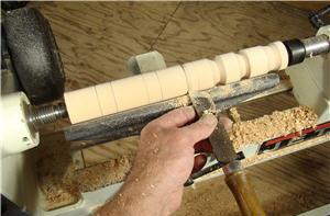 turning18 End with the chisel handle 90-degrees to the axis of the spindle.