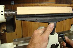 turning8 Set the height of the tool rest so it’s slightly below the center axis of the spindle.